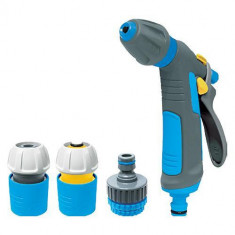 Set de udare AQUACRAFT 740531, Comfort, Grădină, Pistol X2 modele, Cuplaj 1/2 , STOP, Adaptor