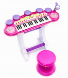 Organe pentru copii pian percuție scaun de percuție Pink Keyboard