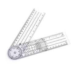 Goniometru rotativ 360 , rigla 0-360 mm, PVC, masurare unghiuri medical, tehnic, DIY