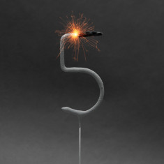 Artificii pentru tort, cifra 5, 16 cm, 1 buc., 56124-5 foto