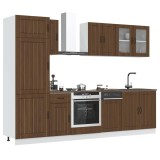 Set dulap de bucătărie din 8 piese &bdquo;Kalmar&rdquo; stejar maro lemn