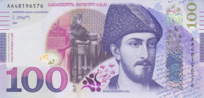Bancnota Georgia 100 Lari 2020 - P80b UNC foto
