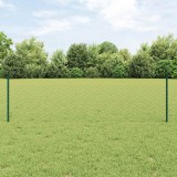Posturi de gard 11 buc U-Channel Verde 60 cm Oțel