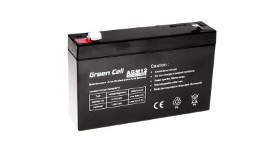 Baterie Green Cell AGM Gel 6V 7Ah foto