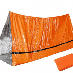 Cort de salvare pliabil, termic (NRC) pentru turism, alpinism, dimensiune 210 x 90 cm AVX-AG404C