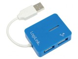 Hub USB 2.0 cu 4 Porturi, Albastru, Logilink