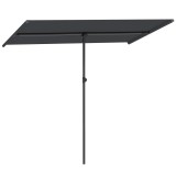 Outsunny Umbrelă de Soare cu Protecție UPF 50+, &Icirc;nclinare la 180&deg; și &Icirc;nălțime Reglabilă, 150x205x120-215 cm, Gri &Icirc;nchis | Aosom Romania