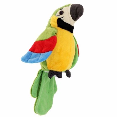 Jucarie de plus interactiva, papagal vorbitor, functie de inregistrare si redare, multicolor foto