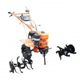 Motocultor 7.5 CP cu freza, motor benzina 4 timpi, viteze 2+1, transmisie pinioane, latime lucru 100cm, roti 4.00-8 Breckner Germany