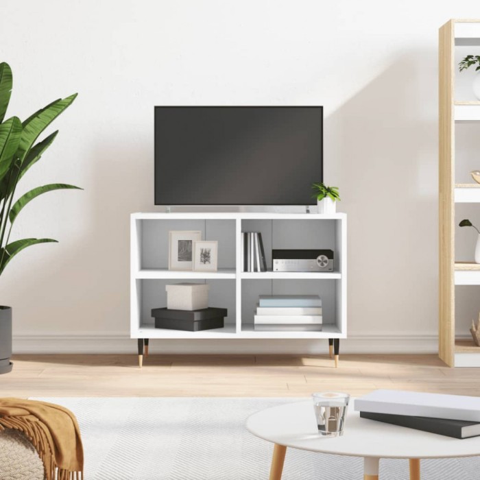 vidaXL Comodă TV, alb, 69,5x30x50 cm, lemn compozit 826956