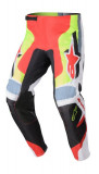 Pantaloni &icirc;n afara drumului alpinestars mx agent fluid culoare negru/fluorescent/roșu/alb/galben.dimensiunea 38