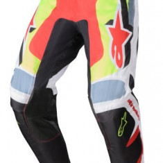 Pantaloni în afara drumului alpinestars mx agent fluid culoare negru/fluorescent/roșu/alb/galben.dimensiunea 38