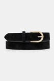 Answear Lab curea din piele intoarsa culoarea negru