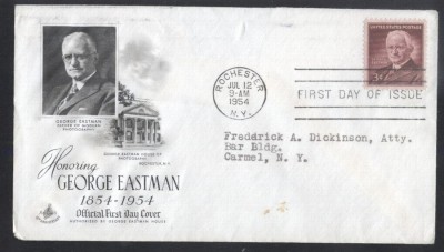 United States 1954 George Eastman FDC K.532 foto