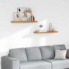VidaXL Raft de perete 2 pcs Bej 90 x 23,5 x 4 cm Lemn compozit 42019996