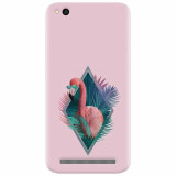 Husa silicon pentru Xiaomi Redmi 5A, Flamingo With Sunglass
