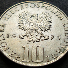 Moneda 10 ZLOTI - POLONIA, anul 1975 * cod 465 = BOLESLAW PRUS