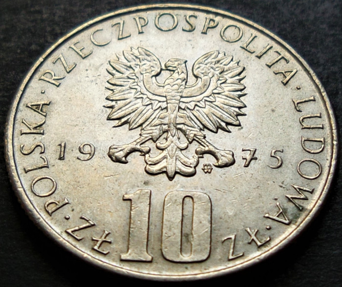 Moneda 10 ZLOTI - POLONIA, anul 1975 * cod 465 = BOLESLAW PRUS
