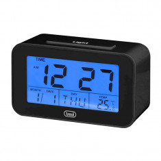 Ceas desteptator Trevi, 2 x AAA, 9 alarme, ecran LCD, termometru/calendar, functie cronometru, Negru foto