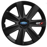 Cumpara ieftin Set 4 Capace Roti GTX Negru Carbon R15, pentru Ford, Autohelix MSA