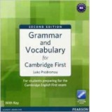 Grammar and Vocabulary for Cambridge First with Key and Access to Longman Dictionaries Online (Grammar and vocabulary) - Luke Prodromou