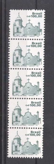 Brazil 1987 Architecture Campanha church x 5 Mi.2240 MNH DA.035