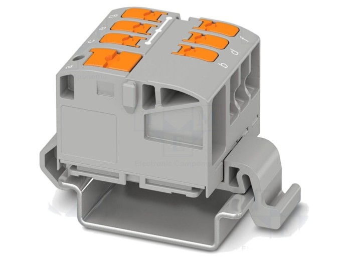 Conector pe șină 24A, 690V, push-in