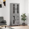 VidaXL Dulap &icirc;nalt, gri sonoma, 69,5x34x180 cm, lemn compozit 3198607