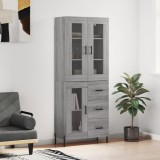 vidaXL Dulap &icirc;nalt, gri sonoma, 69,5x34x180 cm, lemn compozit
