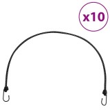 VidaXL Corzi elastice cu benzi reflectorizante/c&acirc;rlige 10 buc. 100 cm