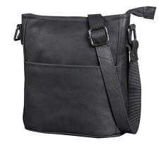 Geanta de umar pentru femei LEABAGS, din piele naturala, negru - RESIGILAT