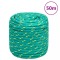 vidaXL Fr&acirc;nghie de barcă, verde, 16 mm, 50 m, polipropilenă