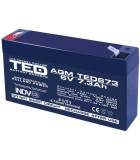 Acumulator AGM VRLA 6V 7.3Ah plumb acid 151x34x94 mm F1 terminal TED