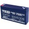 Acumulator AGM VRLA 6V 7.3Ah plumb acid 151x34x94 mm F1 terminal TED