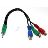 CABLU STEREO LA RCA 15CM R/B/G PAHS 30069701 pentru pick-up , redare vinil VESTEL