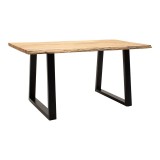 Cumpara ieftin Masa Miles Slim Boho, Pako World, Lemn de salcam, Grosime 3.7 cm, Natural, 180x90x76 cm