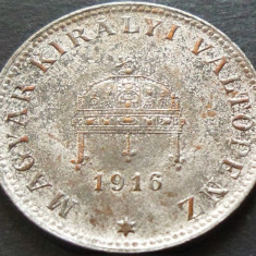 Moneda istorica 20 FILLER - UNGARIA, anul 1916 *cod 3445 = excelenta