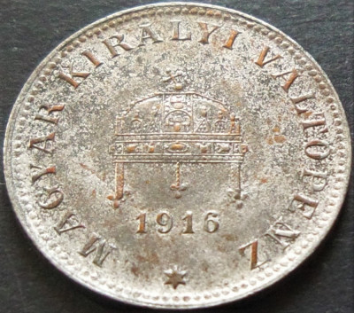 Moneda istorica 20 FILLER - UNGARIA, anul 1916 *cod 3445 = excelenta foto