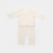 Set bluzita petrecuta si pantaloni lungi din muselina, BabyCosy, 100% bumbac organic, Ecru (Marime: 12-18 Luni)