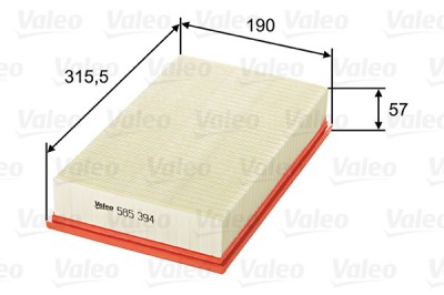 VALEO 585394 Filtru aer foto