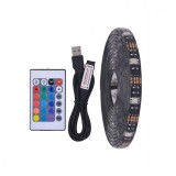 Kit banda LED RGB pentru TV elSales ELS-BLTV , lungime 3 metri , telecomanda inclusa