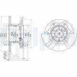 Disc frana Alfa Romeo Ar 8, Ar 8 Sasiu; Iveco Daily I, Daily I Sasiu, Daily II, Daily II Sasiu Motor 2.4 D, 2.4 TD, 2.5 D, 8 (10011131, 10011132,