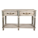 Cumpara ieftin Consola lemn gri bej vintage 141x36x92 cm