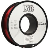 Filament 3D PETG 1.75mm Roșu Transparent Prof. Lab Compatibil 1kg Profesional