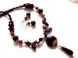 set colier si cercei japer si agate 41745