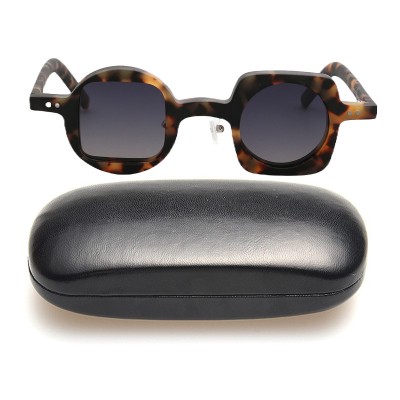 Ochelari soare retro cu toc, polarizati, violet, 35x29x145 foto