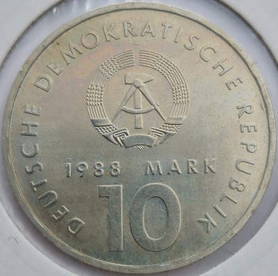 Germania (Republica Democrata) : 10mark ( marci) 1988_sporturile _ UNC foto