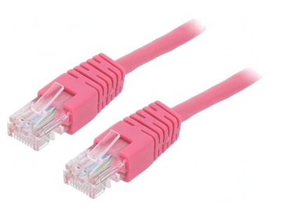 Patch Cord U/UTP Cat5e Roz 5m foto
