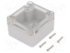 Carcasă universală KRADEX ABS 57x63x37 mm cu bucșă din alamă IP65 gri