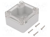 Carcasă universală KRADEX ABS 57x63x37 mm cu bucșă din alamă IP65 gri